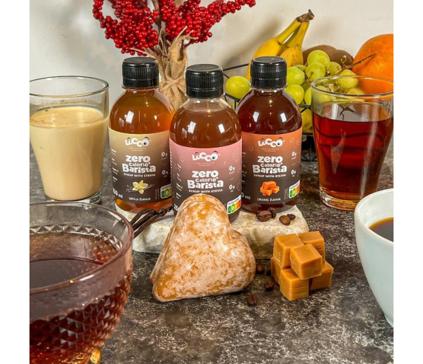 LOCCO 0 kcal syrop Barista ze stewią 3x250 ml Karmel/ Wanilia / Piernik - 1503781 - zdjęcie 4